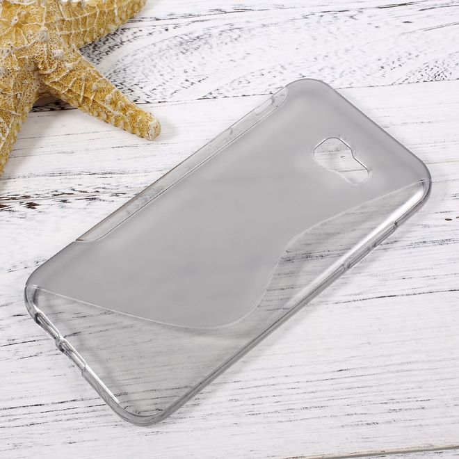 Samsung Galaxy A7 (2017) Handy Hülle - TPU Soft Case - S-Shape - grau