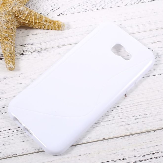 Samsung Galaxy A7 (2017) Handy Hülle - TPU Soft Case - S-Shape - weiss