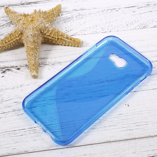 Samsung Galaxy A7 (2017) Handy Hülle - TPU Soft Case - S-Shape - blau