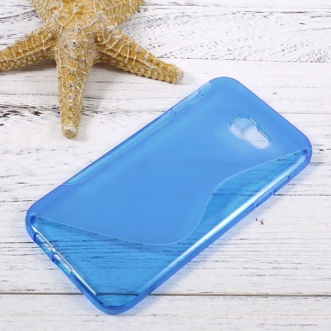 Samsung Galaxy A7 (2017) Handy Hülle - TPU Soft Case - S-Shape - blau