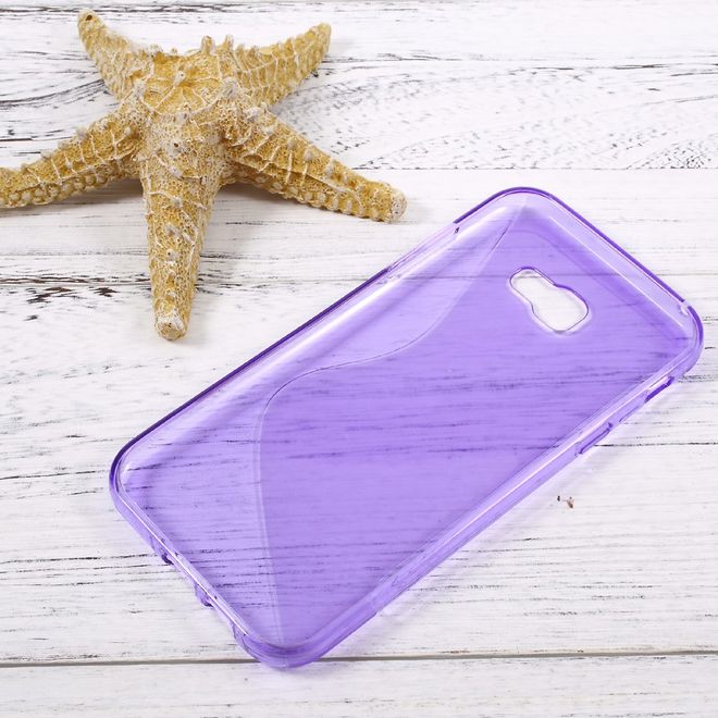 Samsung Galaxy A7 (2017) Handy Hülle - TPU Soft Case - S-Shape - purpur