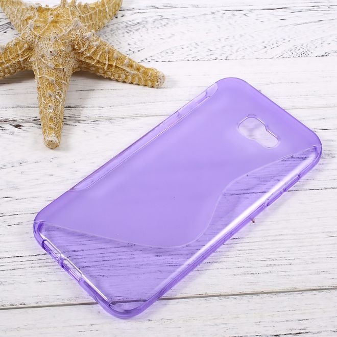 Samsung Galaxy A7 (2017) Handy Hülle - TPU Soft Case - S-Shape - purpur