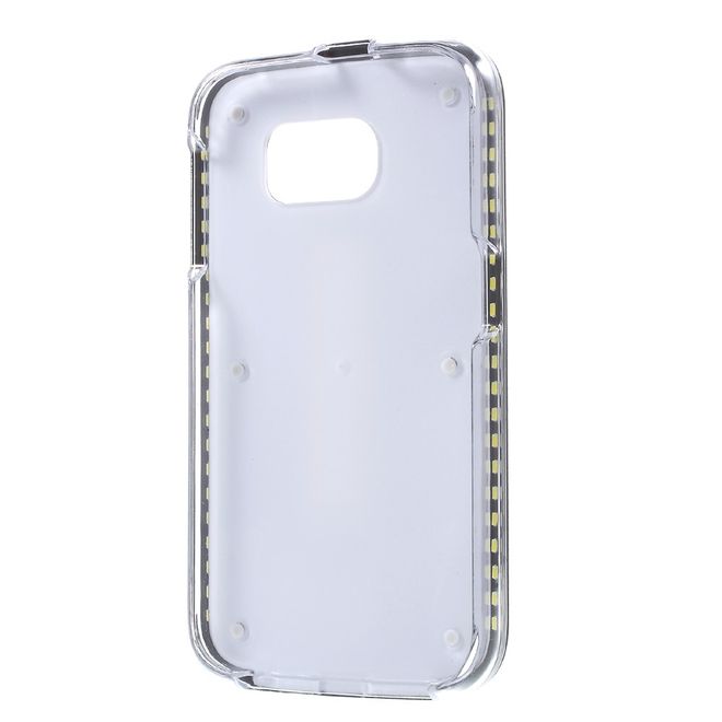 Lumee - Hülle für Galaxy S6 Edge - Case aus Plastik - mit Selfie LED Licht - schwarz