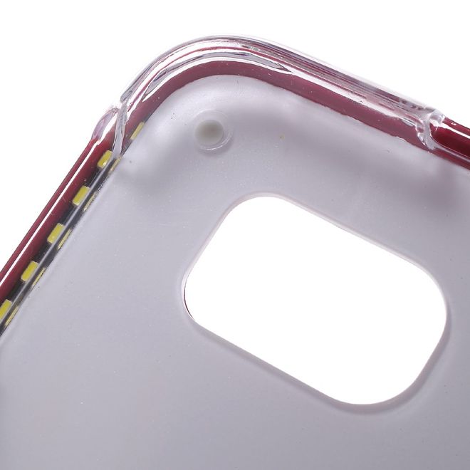 Lumee - Hülle für Galaxy S6 Edge - Case aus Plastik - mit Selfie LED Licht - rosa
