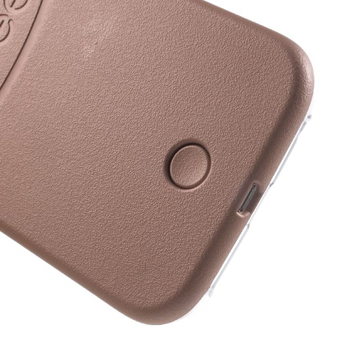 Lumee - Hülle für Galaxy S6 Edge - Case aus Plastik - mit Selfie LED Licht - rosegold