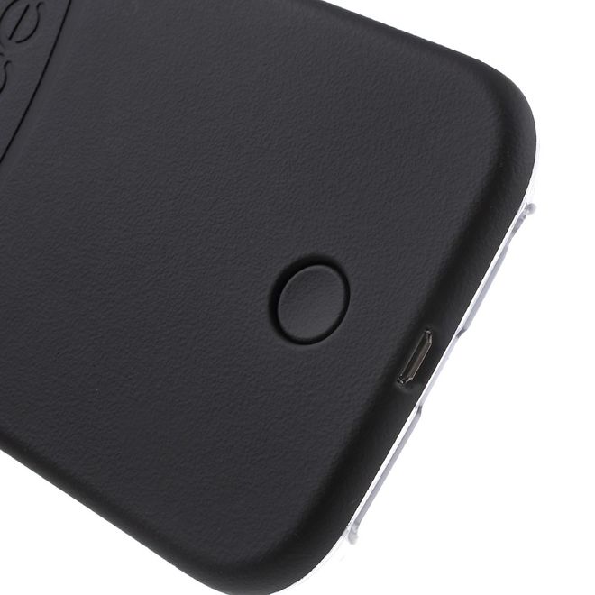 Lumee - Hülle für Samsung Galaxy S6 - Case aus Plastik - mit Selfie LED Licht - schwarz