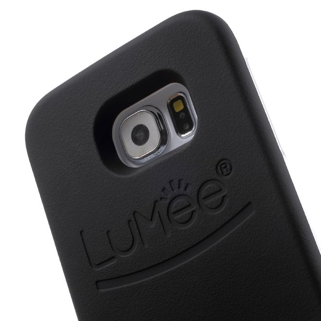 Lumee - Hülle für Samsung Galaxy S6 - Case aus Plastik - mit Selfie LED Licht - schwarz