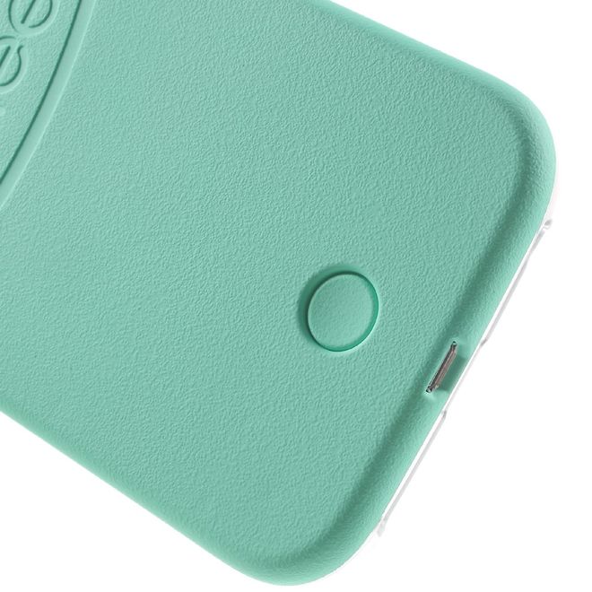 Lumee - Hülle für Samsung Galaxy S6 - Case aus Plastik - mit Selfie LED Licht - grün