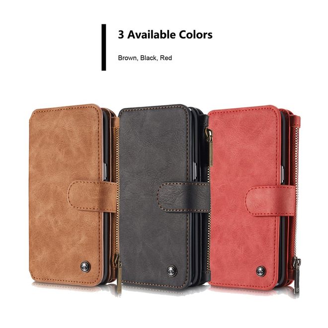 Caseme - Hülle für Samsung Galaxy S7 Edge - Case aus Leder/Plastik - multifunktional - braun