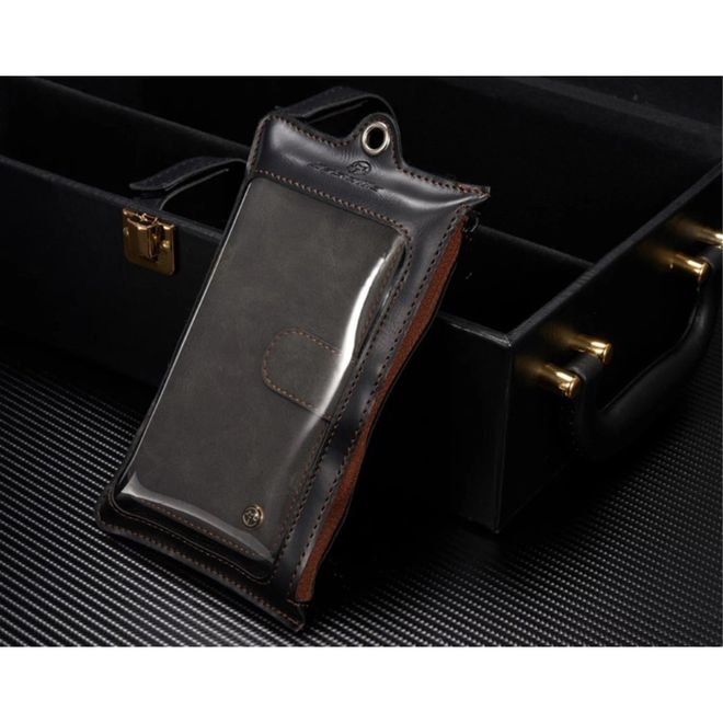 Caseme - Hülle für Samsung Galaxy S7 - Case aus Leder/Plastik - multifunktional - schwarz