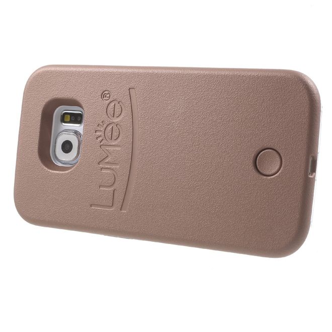 Lumee - Hülle für Samsung Galaxy S7 - Case aus Plastik - mit Selfie LED Licht - rosegold