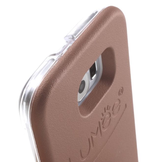 Lumee - Hülle für Samsung Galaxy S7 - Case aus Plastik - mit Selfie LED Licht - rosegold