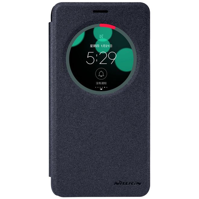 Nillkin - Hülle für Asus Zenfone 3 Laser (ZC551KL) - Case aus Leder - mit rundem Fenster - Sparkle Series - schwarz