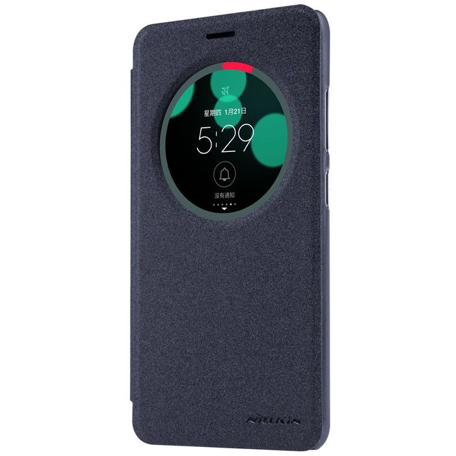 Nillkin - Hülle für Asus Zenfone 3 Laser (ZC551KL) - Case aus Leder - mit rundem Fenster - Sparkle Series - schwarz