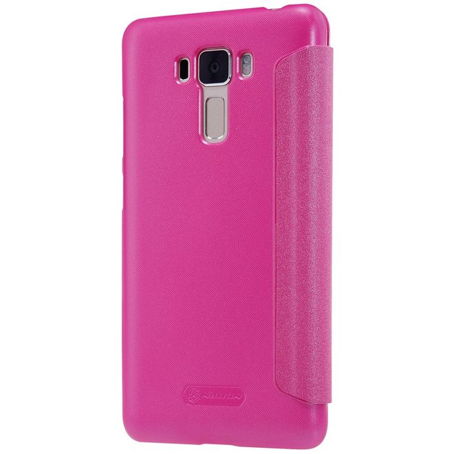 Nillkin - Hülle für Asus Zenfone 3 Laser (ZC551KL) - Case aus Leder - mit rundem Fenster - Sparkle Series - rosa