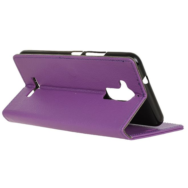 Hülle für Asus Zenfone 3 Max  - Case aus Leder - mit Litchitextur und Standfunktion - purpur