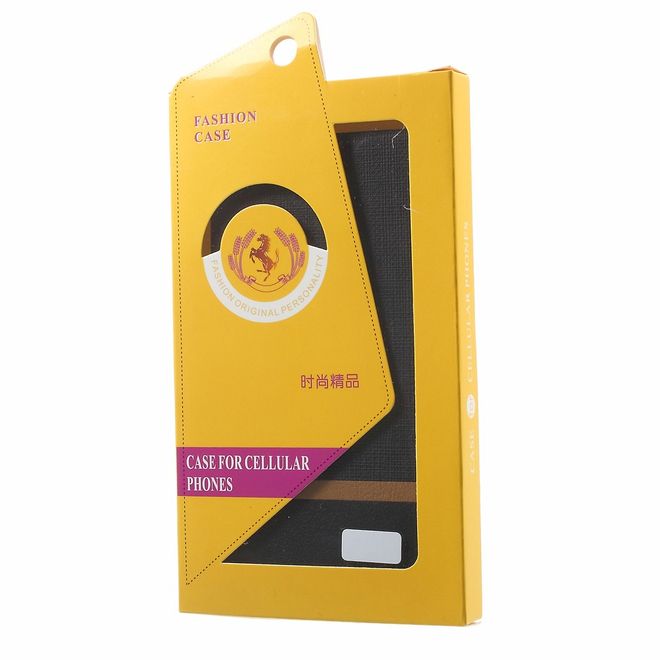 Asus Zenfone 3 Max  Handy Hülle - Cover aus Leder - mit Kreuzmuster - schwarz