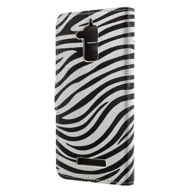 Asus Zenfone 3 Max  Handy Case - Hülle aus Leder - Zebramuster