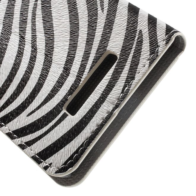 Asus Zenfone 3 Max  Handy Case - Hülle aus Leder - Zebramuster