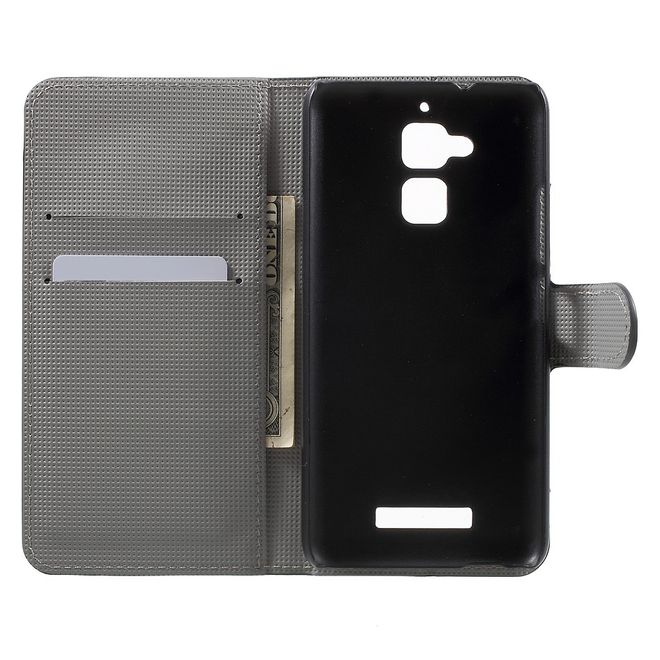 Asus Zenfone 3 Max  Handy Case - Hülle aus Leder - schlafende Eule