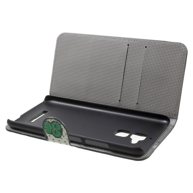 Asus Zenfone 3 Max  Handy Case - Hülle aus Leder - schlafende Eule