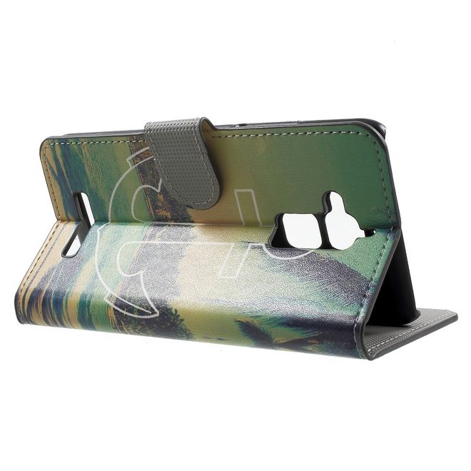 Asus Zenfone 3 Max  Handy Case - Hülle aus Leder - Strand und Anker