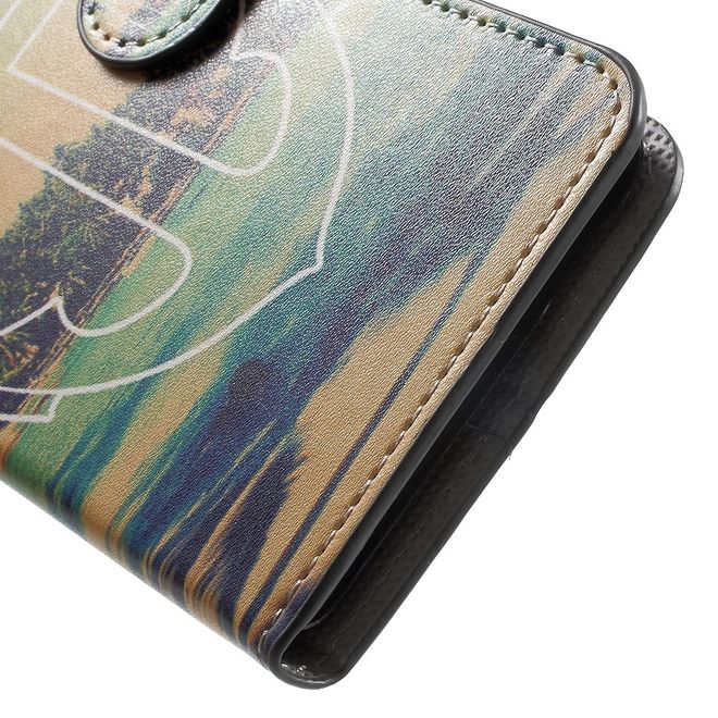 Asus Zenfone 3 Max  Handy Case - Hülle aus Leder - Strand und Anker