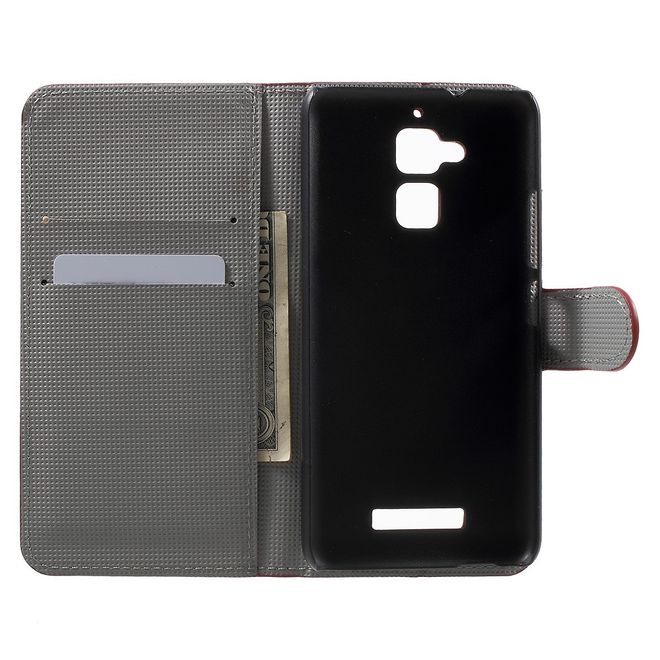 Asus Zenfone 3 Max  Handy Case - Hülle aus Leder - USA Flagge im Retrolook
