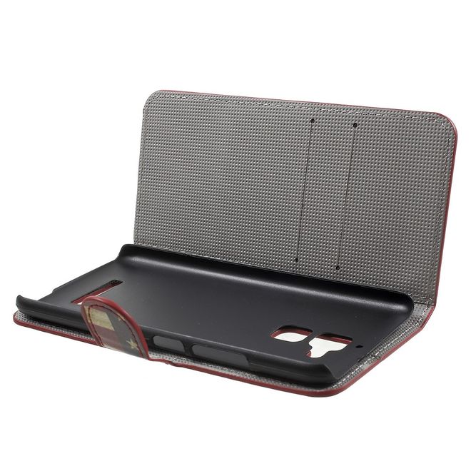 Asus Zenfone 3 Max  Handy Case - Hülle aus Leder - USA Flagge im Retrolook