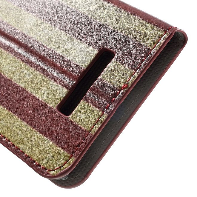 Asus Zenfone 3 Max  Handy Case - Hülle aus Leder - USA Flagge im Retrolook