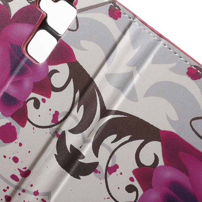 Asus Zenfone 3 Max  Handy Case - Hülle aus Leder - Lotus Blumen