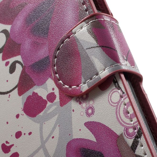 Asus Zenfone 3 Max  Handy Case - Hülle aus Leder - Lotus Blumen