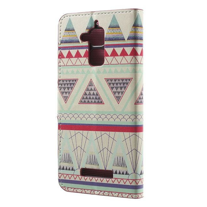 Asus Zenfone 3 Max  Handy Case - Hülle aus Leder - Dreieckmuster
