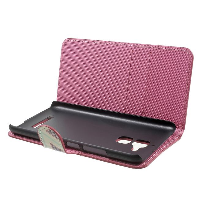 Asus Zenfone 3 Max  Handy Case - Hülle aus Leder - Dreieckmuster