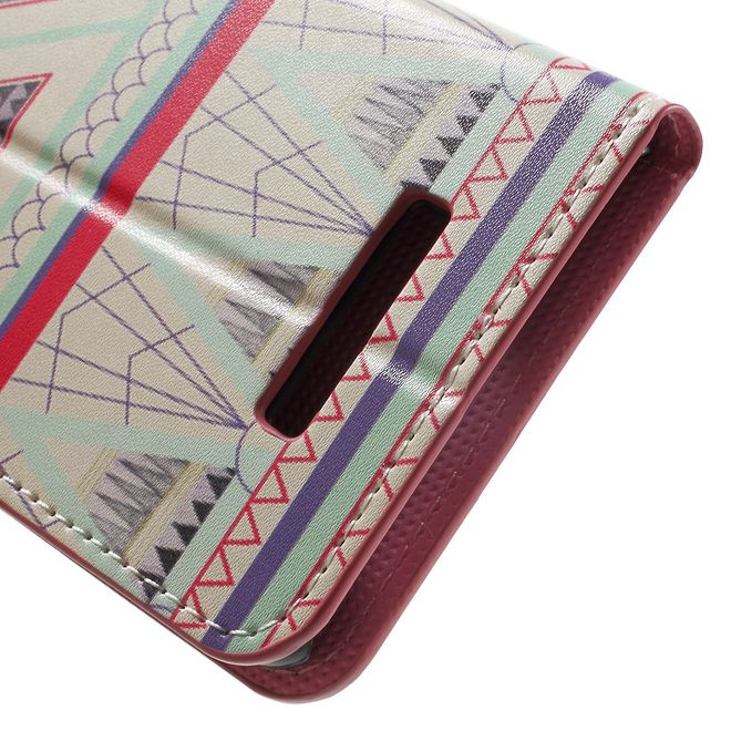Asus Zenfone 3 Max  Handy Case - Hülle aus Leder - Dreieckmuster