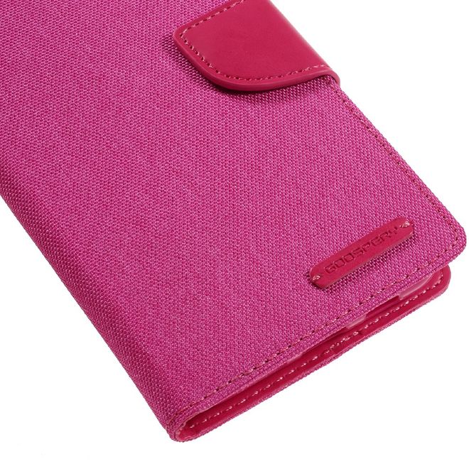 Goospery - Asus Zenfone 3 Hülle - Handy Bookcover - Canvas Diary Series - pink