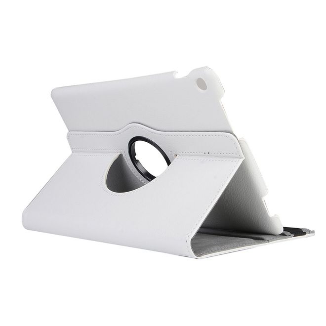 Hülle für Asus ZenPad 10 - Case aus Leder - mit Litchitextur und Standfunktion - rotierbar - weiss