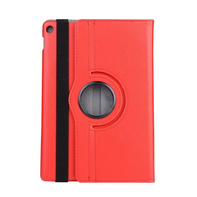 Hülle für Asus ZenPad 10 - Case aus Leder - mit Litchitextur und Standfunktion - rotierbar - rot