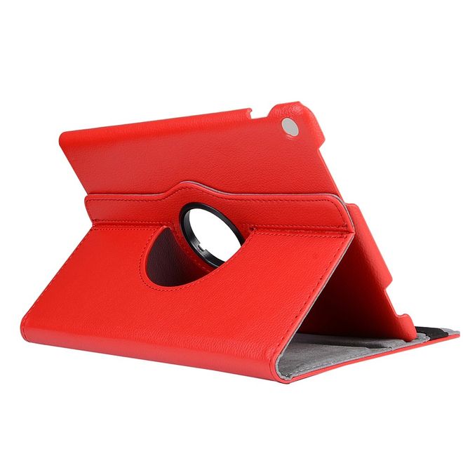 Hülle für Asus ZenPad 10 - Case aus Leder - mit Litchitextur und Standfunktion - rotierbar - rot