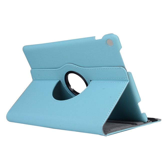Hülle für Asus ZenPad 10 - Case aus Leder - mit Litchitextur und Standfunktion - rotierbar - hellblau