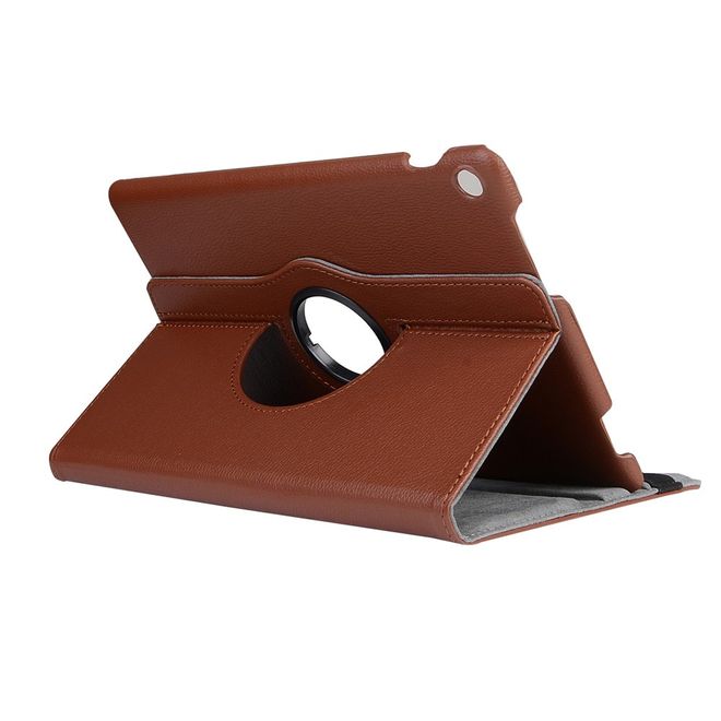Hülle für Asus ZenPad 10 - Case aus Leder - mit Litchitextur und Standfunktion - rotierbar - braun