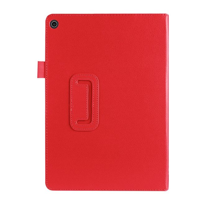 Hülle für Asus ZenPad 10 - Case aus Leder - mit Litchitextur und Standfunktion - rot