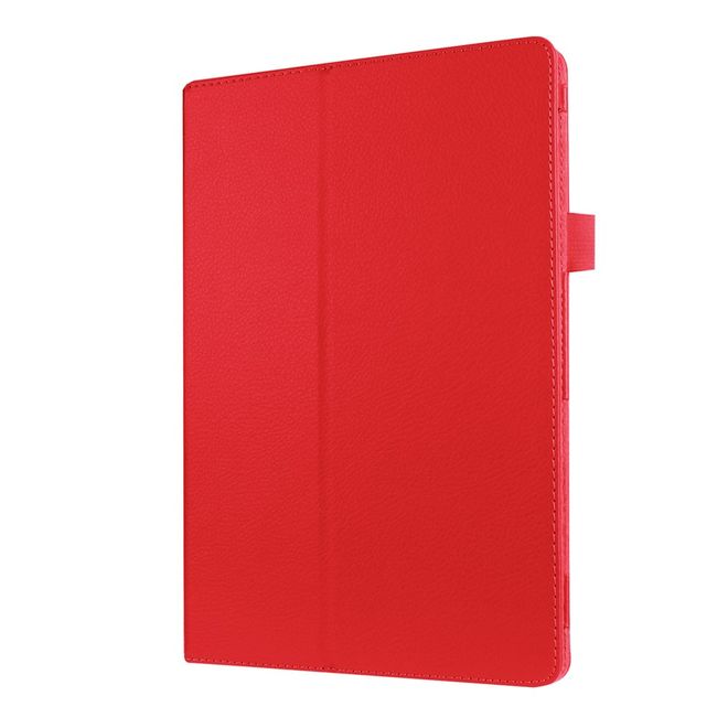 Hülle für Asus ZenPad 10 - Case aus Leder - mit Litchitextur und Standfunktion - rot