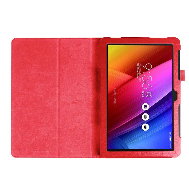 Hülle für Asus ZenPad 10 - Case aus Leder - mit Litchitextur und Standfunktion - rot