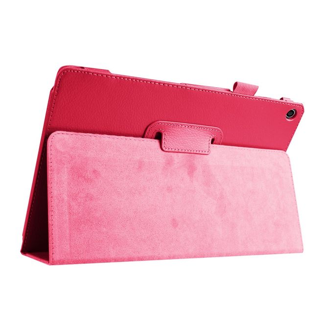 Hülle für Asus ZenPad 10 - Case aus Leder - mit Litchitextur und Standfunktion - rosa