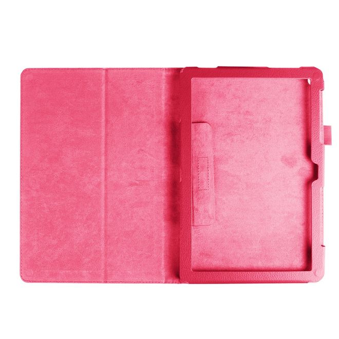 Hülle für Asus ZenPad 10 - Case aus Leder - mit Litchitextur und Standfunktion - rosa
