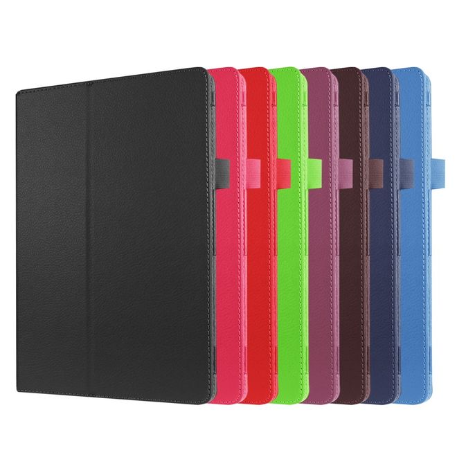 Hülle für Asus ZenPad 10 - Case aus Leder - mit Litchitextur und Standfunktion - rosa