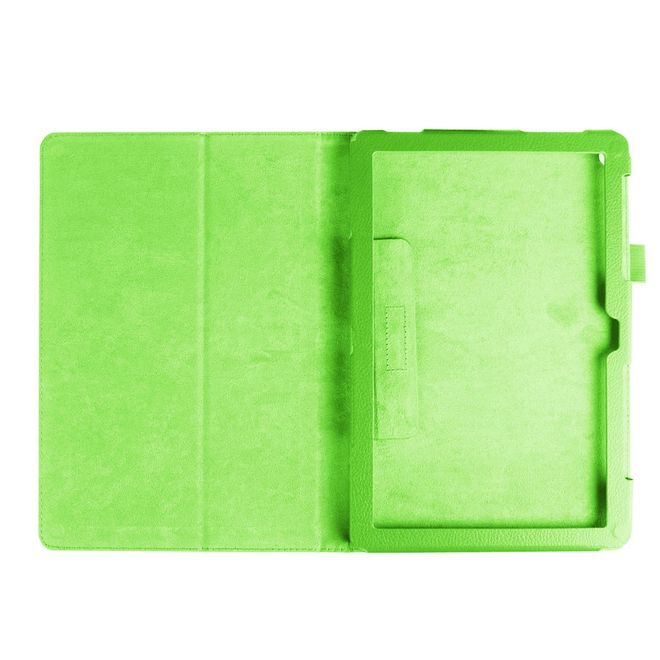 Hülle für Asus ZenPad 10 - Case aus Leder - mit Litchitextur und Standfunktion - grün