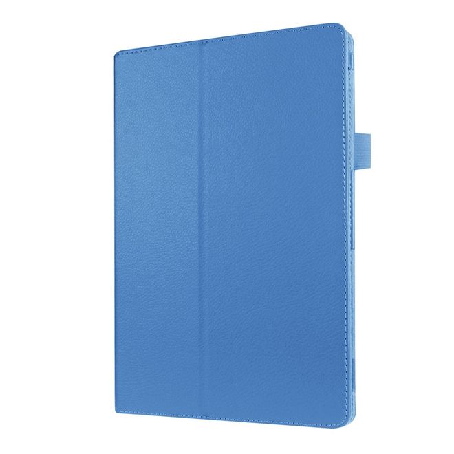 Hülle für Asus ZenPad 10 - Case aus Leder - mit Litchitextur und Standfunktion - hellblau