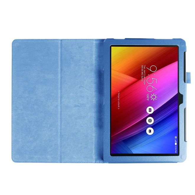 Hülle für Asus ZenPad 10 - Case aus Leder - mit Litchitextur und Standfunktion - hellblau
